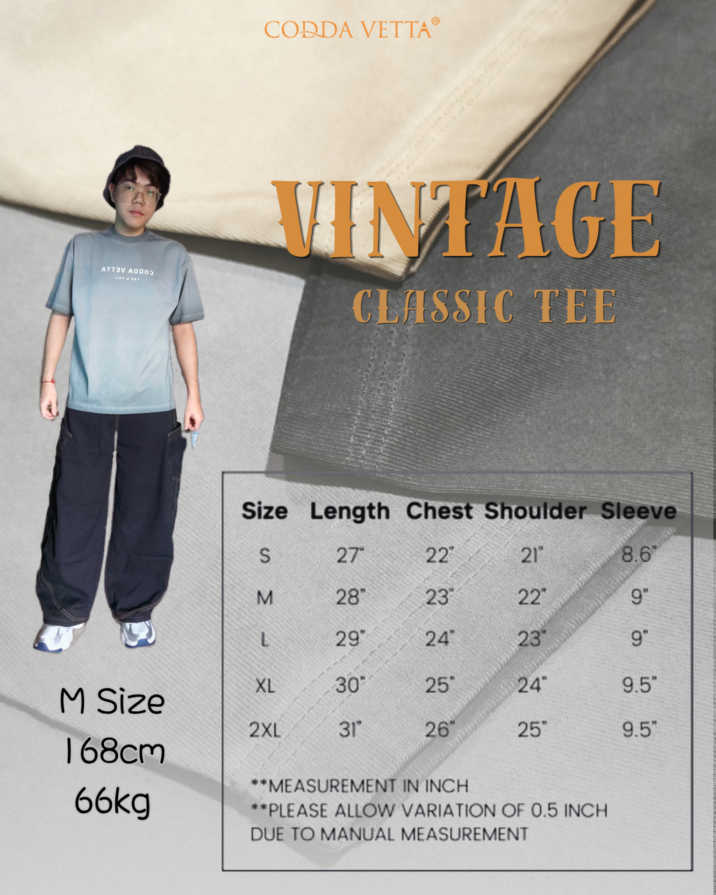 Vintaga Classic Tee - Black